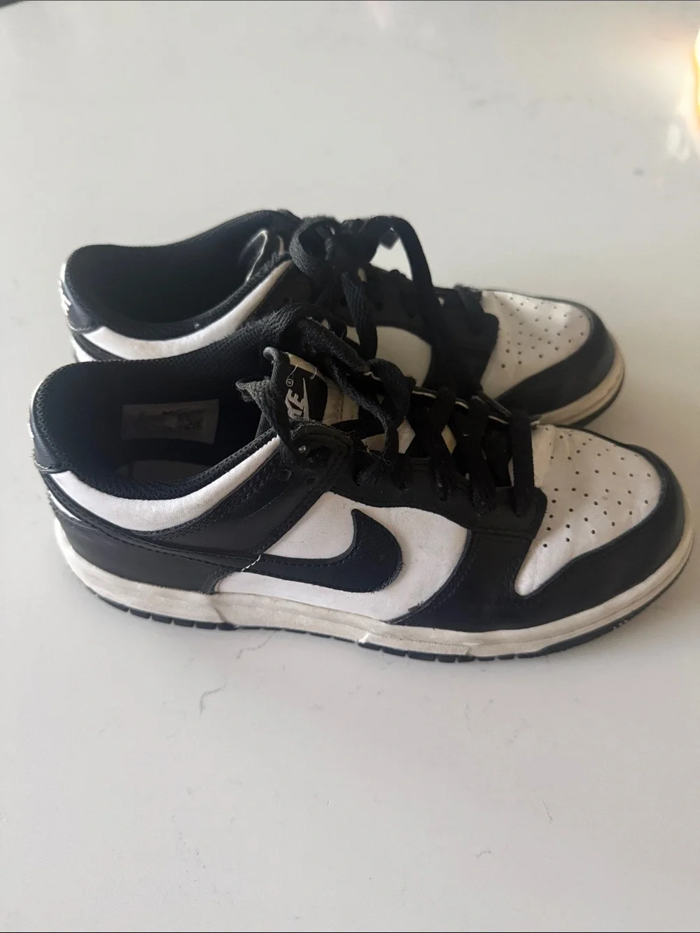 Nike Black and White Low-Top Sneakers with Swoosh